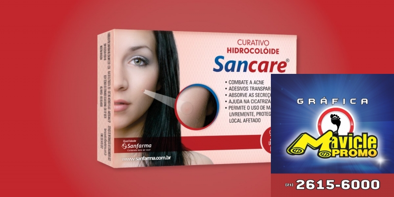 Sanfarma lança o Penso Hidrocolóide   Guia da Farmácia   Imã de geladeira e Gráfica Mavicle Promo