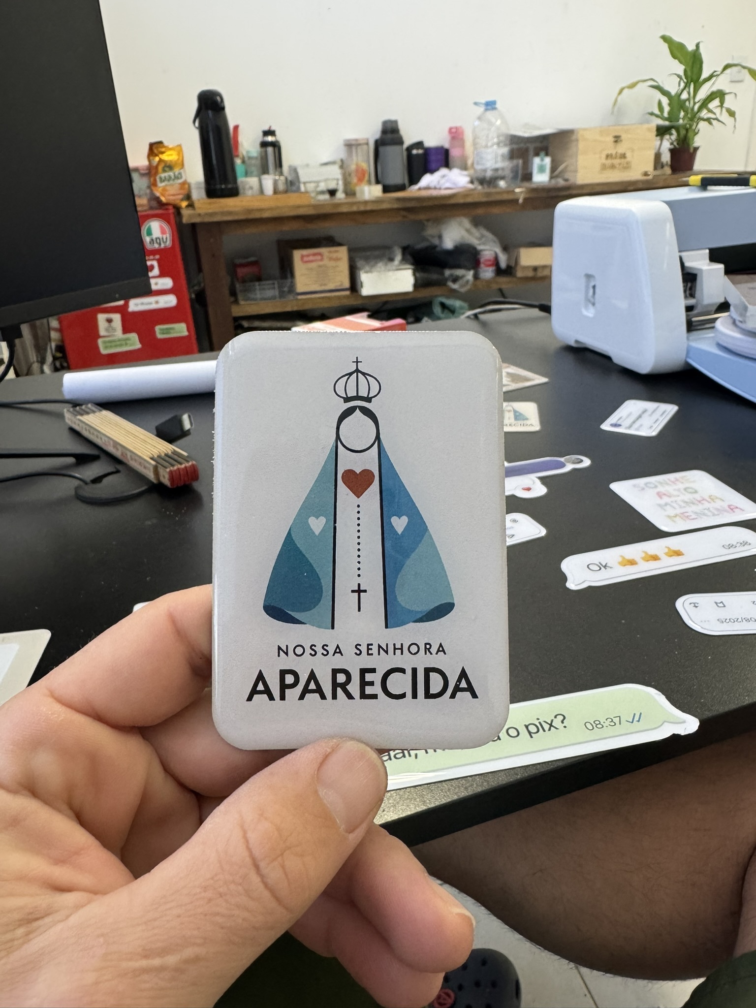 Close do ímã Nossa Senhora Aparecida